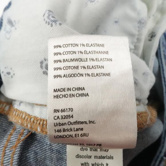 Pilcro Jeans Womens 31 Blue Flare Distressed Knee Stretch Denim Urban Outfitters - Picture 11 of 16